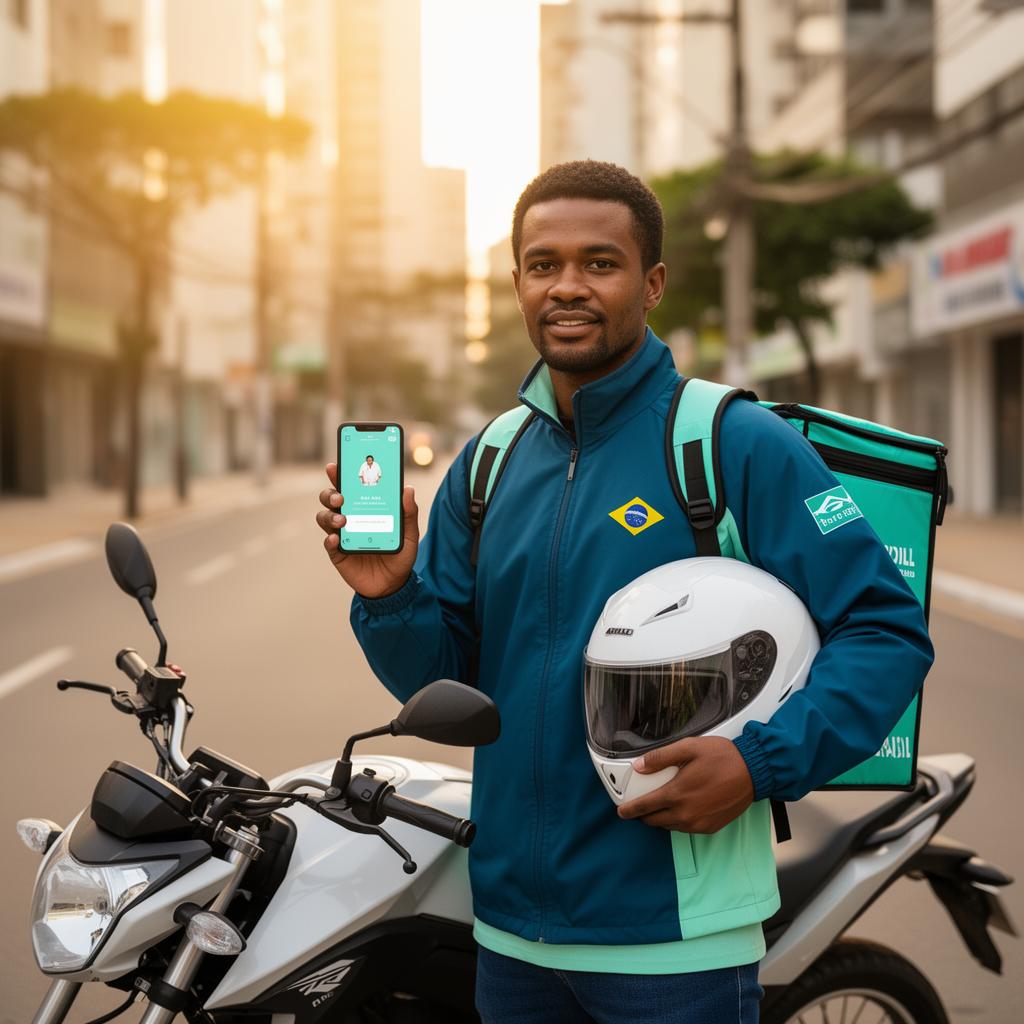 Colaboradora em consulta de telemedicina pelo celular